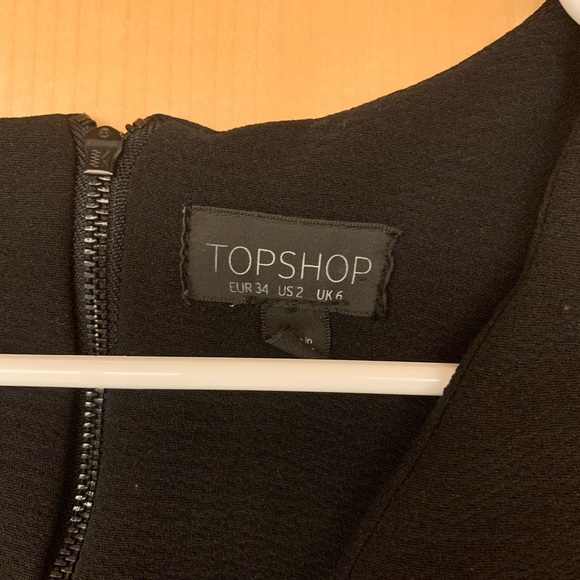 Topshop Black Shift Dress with Pockets Size 2 - Picture 5 of 5
